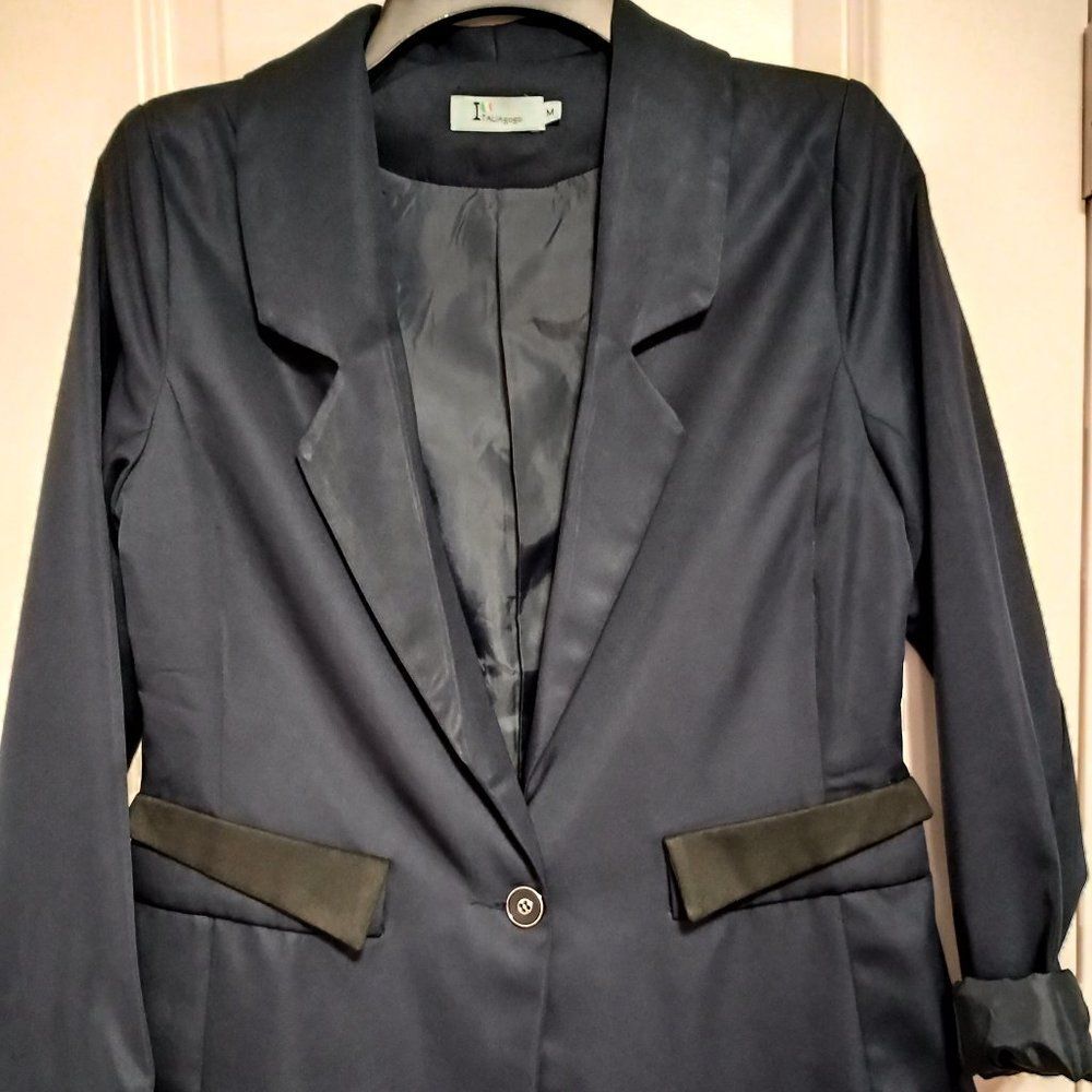 *SALE*  Italiago Navy and Black Casual Blazer, Size M